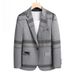 A Men's Casual Business Gentleman's Striped And Color-matched Stylish Suit For The Groom And Best Man, A Two-piece Suit And Trousers For The Wedding_viptrois.com