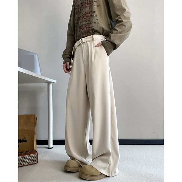 Men's Clothing Men's Summer Loose High End Casual Pants Trendy Dramatic Wide Leg Pants_viptrois.com