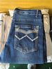 Men's Slim Fit Stretch Denim Jeans - Classic Blue Washed Straight Leg Pants With Embroidery Detail (S-2XL, Blue/Light Blue)_viptrois.com