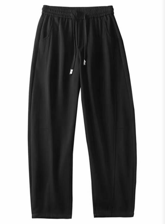 Men's Clothing New Style 3D Cut Curved Blade Pants For Men, Spring And Autumn, Loose Straight Leg Casual Sports Sweatpants, Trendy Men's Style_viptrois.com