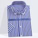 Men's Stretchable Short Sleeve Shirt - Breathable & Wrinkle-Resistant Casual Business Shirt With Striped Print, Slim Fit For Summer Comfort_viptrois.com