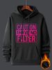 Men's Autumn And Winter Casual And Fashionable Loose Hooded Sweatshirt, Cause Print Warm Long Sleeved Pullover Sweater_viptrois.com