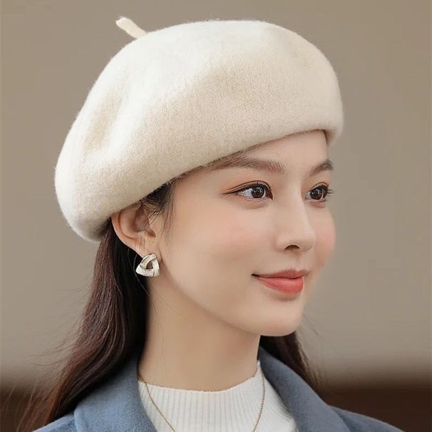 Wool For Women Autumn Versatile Artist Beret Woolen Winter Fashion Pumpkin Hat_viptrois.com