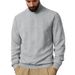 Men's Textured Jacquard High Neck Sweater – Winter Thermal Pullover (S-XXXL) – Minimalist Casual & Layering Essential_viptrois.com