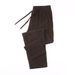 "Men's Corduroy Relaxed-Fit Pants – Wide-Leg Cotton-Blend Trousers With Drawstring Waist & Utility Pockets (Black/Charmer Brown/Khaki)"_viptrois.com