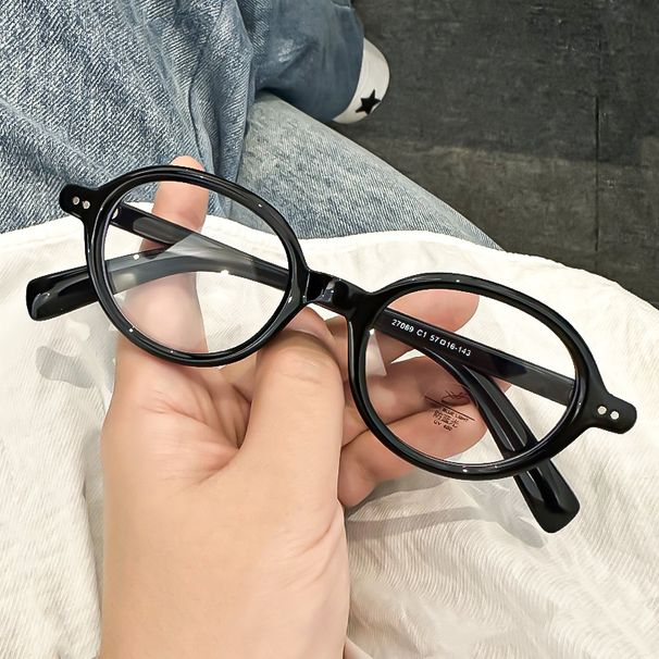 Same Style Nerd Small Blue Light Blocking For Women Korean Version Oval Frame Can Be Paired With Prescription Glasses_viptrois.com