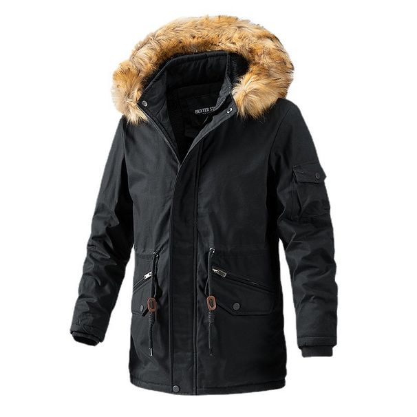Nordmann Cross-Border European And American Long Washed Jacket Autumn Winter Fleece-Lined Casual Cotton-Padded Coat Foreign Trade_viptrois.com