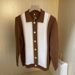 Men's Knit Long Sleeve Polo Shirt With Striped Collar - Lightweight Business Casual Sweater For Autumn Winter_viptrois.com