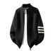 Unisex Zip-Up Knit Cardigan - Oversized Cable Knit Sweater Jacket, Soft & Stretchy For Fall & Winter (Black, Grey, Beige, Red)_viptrois.com