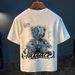 Pure Cotton Youth T-shirt With Internet Famous Print 2025 Short New Casual Summer Half Sleeved_viptrois.com