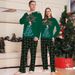 Family Christmas set Holiday Christmas tree long sleeve homestays pajamas_viptrois.com