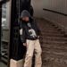 Illustration Sticker Zipper Washed Old Loose Hooded Cardigan Sweater Men_viptrois.com