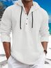 Men's Clothing Cotton Small Twill Half Cardigan Hooded Button Down Sweatshirt_viptrois.com