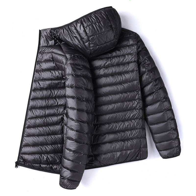 White Duck Down Hooded Down Jacket For Men, Light And Thin 2025 Winter Youth, Middle-aged Dad Coat For Men_viptrois.com