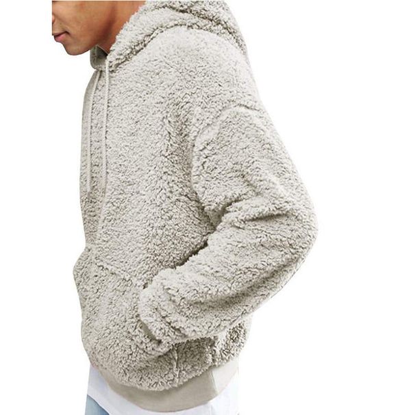 European And American Men's Hooded Sweatshirt With Fur And Fleece For Autumn And Winter 2025_viptrois.com