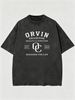 Relaxed Heavyweight Washed Vintage Logo Cotton T-Shirt Men's Casual Streetwear Tee_viptrois.com