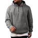Men's Fleece Half-Zip Pullover Hoodie – Retro American Style Loose Fit Stand Collar Sweatshirt (S-XXXL, Kangaroo Pocket, Solid Colors)_viptrois.com