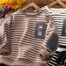 kids'clothing Medium and large children wear a hoodie over a casual stylish letter striped top_viptrois.com