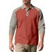 American-style Men's Polo Shirt For Autumn And Winter In Foreign Trade, Color-blocked Casual Golf Lapel Long-sleeved T-shirt As The Base Layer_viptrois.com