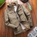 Men's Fleece-Lined Hooded Jacket With Stand Collar – Winter-Ready Water-Resistant Outerwear For Hiking & Urban Exploration_viptrois.com