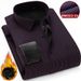 Men's Winter Flannel Long Sleeve Shirt - Thickened Warm Business Casual Striped Shirt For Dad, Comfortable & Stylish_viptrois.com