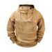 MakingDa Mens 1/4 Zip Pullover Hoodie Zipped Pocket Fleece Drawstring Long Sleeve Tracksuit Tops Cuff Shirts Hooded Loose Fit Casual Classic Fashion W_viptrois.com