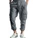 Men's Clothing Solid Color Overalls Linen Breathable Sports Pants Summer Fashion_viptrois.com