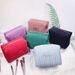 Makeup Tools & Accessories Velvet Cosmetic Bag, Large Capacity Portable Toiletry Bag, Embroidered Stripes, High Value Bridesmaid Storage Bag_viptrois.com
