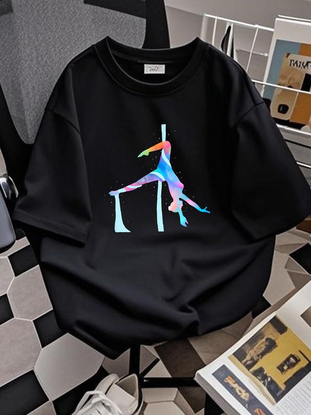 Aerial Silk Yoga Unisex T-shirt Soft Top For Everyday Wear Slightly Summer Designer Clothes Streetwear Versatile Homme Comfortable Stretched_viptrois.com