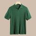 Men's Clothing Ice Silk Short Sleeved T Shirt Casual Simple Slim Style Men's Tops Trendy Knitted Sweater_viptrois.com