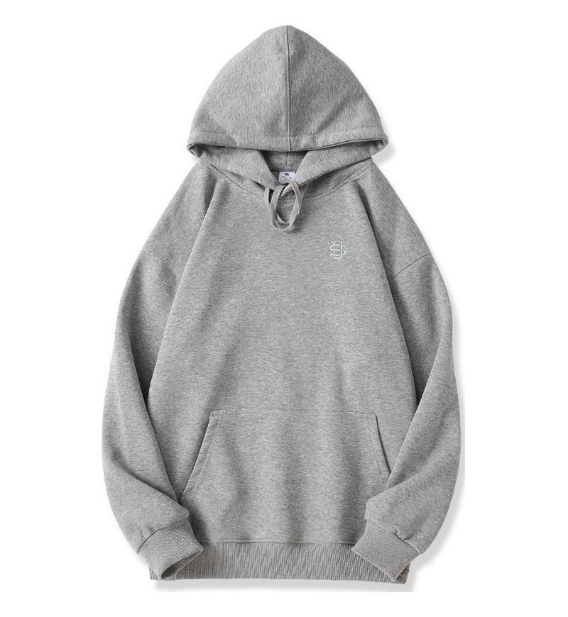 Men's Clothing 400G Silver Fox Fleece Fleece Lined Sweatshirt, Long Sleeves, Fleece Lined Drop Shoulder Hoodie, US Embroidered Autumn/winter Style._viptrois.com