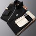 Men's Clothing Stand Collar Leisure Sports Suit Men's Fashion Sportswear Long Sleeve Straight Pants Two Piece Suit_viptrois.com