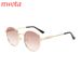 Round Frame Metal Frame Sunglasses Personalized Metal Hollow Leg Sunglasses T1282_viptrois.com
