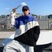 Lamb Wool Jacket Men's Turtleneck Stand-up Collar Fleece Sweater Couple Color Matching Fleece Lamb Wool Jacket_viptrois.com