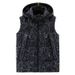 Men's Camo Detachable Hood Winter Vest - Lightweight Polyester Padded Jacket For Outdoor & Casual Wear (Grey/Black/Blue)_viptrois.com