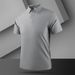 Men's Clothing Summer New Ice Silk Polo Shirt Men's Nylon Lapel T Shirt Short Sleeve Business Casual High Quality T Shirt Tops_viptrois.com