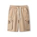 Men's Casual Workwear Shorts New Summer Style Nylon Spandex Elastic Drawstring mid Length Quick Drying Sports Five Point Pants_viptrois.com