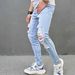 Men's Clothing Personalized Trendy New Casual Jeans Men's Slim Ripped Trousers High Street Tights_viptrois.com