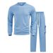European And American 2025 Autumn Men's Long Sleeved Sweatshirt Round Neck Suit Sports Men's Casual Sports Trousers Two Piece Suit Men_viptrois.com