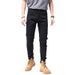 Biker Jeans Men's Stretch Slim Pants Fashion Brand Small Straight Pants Street Fashion Small Black Pants_viptrois.com