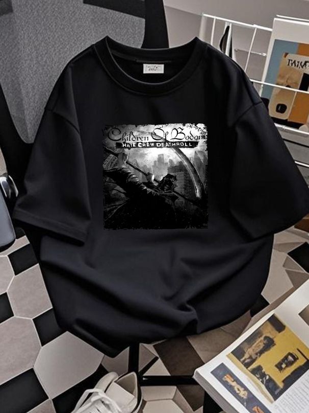 Children Of Bodom Hate Crew Deathroll Album Tshirt BLACK WHITE Sizes S-5XL Comfortable Homme Stylish Casual Versatile Graphic Unisex Breathable_viptrois.com