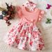 Kids’ Clothing Summer New Round Neck Flying Sleeve Dress Fashion Printed Dress Girl Birthday Party Dress_viptrois.com