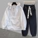 Men's Clothing Fashion brand hooded jacket suit men's thin style workwear stitching design windbreaker jacket with loose_viptrois.com