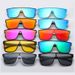 Counter Large Frame Colorful Unisex Real Film One-piece Outdoor Cycling Sunglasses UV Protection_viptrois.com