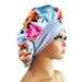 Wide brim color square night cap print round cap print home cap Soft hair care cap larger_viptrois.com