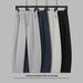 Men's Clothing Wide-Leg Jogger Pants - Spring Casual Trousers With Curved Hem - Heavyweight Cotton Blend Relaxed Fit Sweatpants_viptrois.com