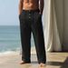 Men's 3D Textured Solid Color Casual Pants Spring Fashionable Button Down Loose Fit Trendy New Arrival_viptrois.com