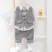 Children's Clothing Boys Spring And Autumn Suits 2020 New Children's Baby Houndstooth Vest Three Piece Suit Spring Style_viptrois.com