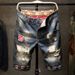Men's Summer Hand Painted Distressed Ripped Denim Shorts Capri Pants Export Bulk Goods in Stock Direct Supply_viptrois.com