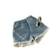 Girls' Shorts Denim Summer Thin 2024 New Style Fashionable Shorts Trendy Baby Outer Wear Loose Children's Hot Pants_viptrois.com